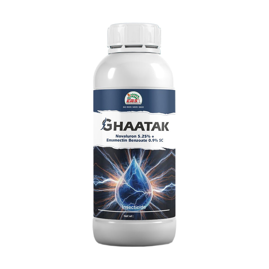 EBS GHAATAK Novaluran 5.25% + Emamectin Benzoate 0.9% SC Insecticide, Control of Lepidopteran Pests