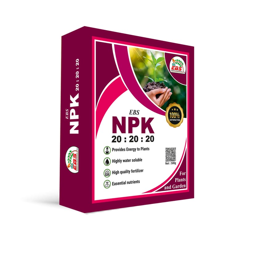 EBS NPK 20:20:20 Water Soluble Fertilizer, Mono Potassium Phosphate, Best For Drip Irrigation And Foliar Application