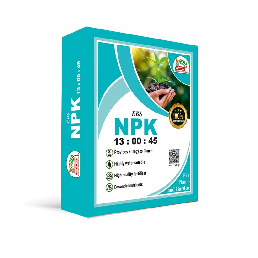 EBS NPK 13:00:45 (Potassium Nitrate) Water Soluble Fertilizer, Increases Yields And Improves Quality Of Crops